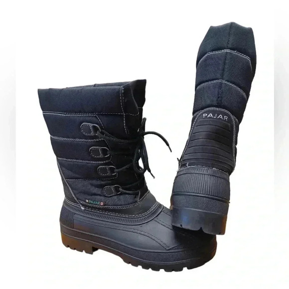 Pajar  Ranger Black Snow Boots Removable Insoles Size 42 - Picture 1 of 10